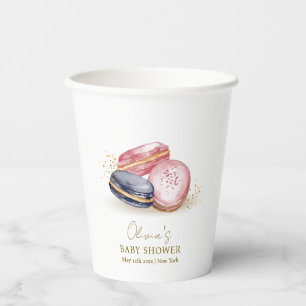 Pastel Bonjour Bébé French Macarons Baby Shower Paper Cups