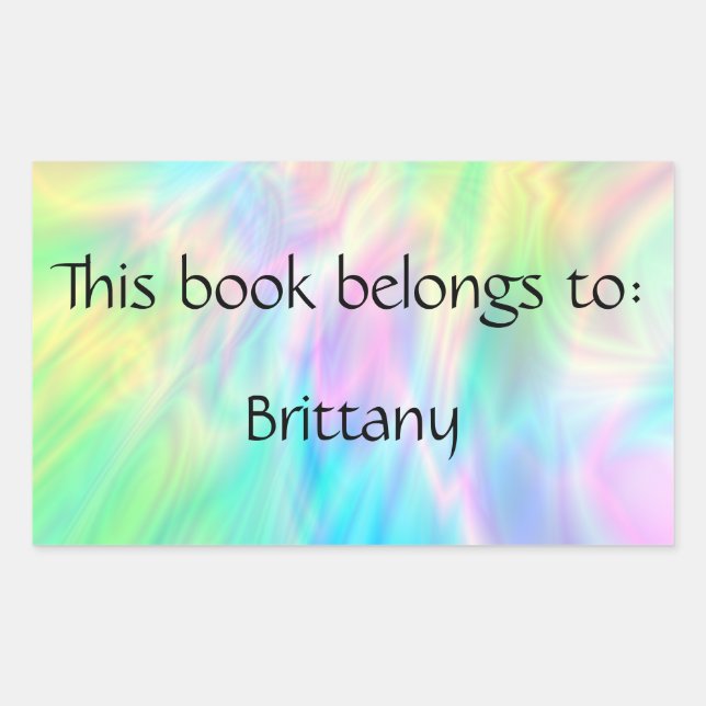 Pastel Bookplate Sticker (Front)