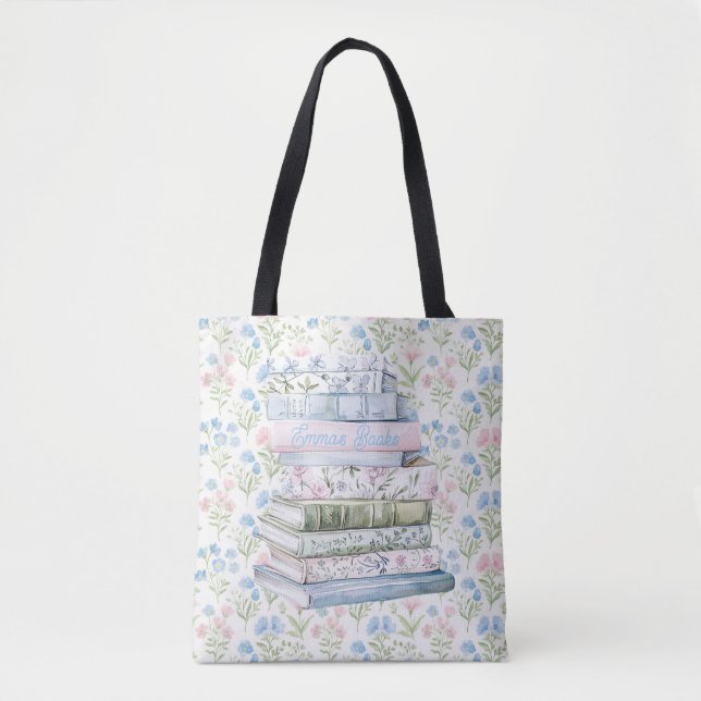 Pastel Books  Tote Bag (Front)