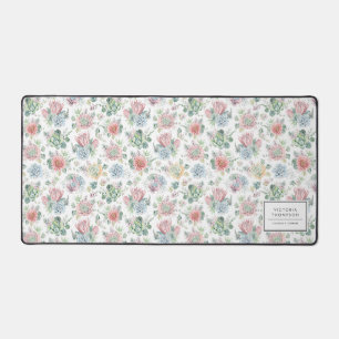 Pastel Botanical Aquarelle Succulents Motif