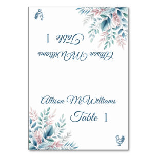 Pastel Botanical-Poultry Icon-Wedding- Table Number
