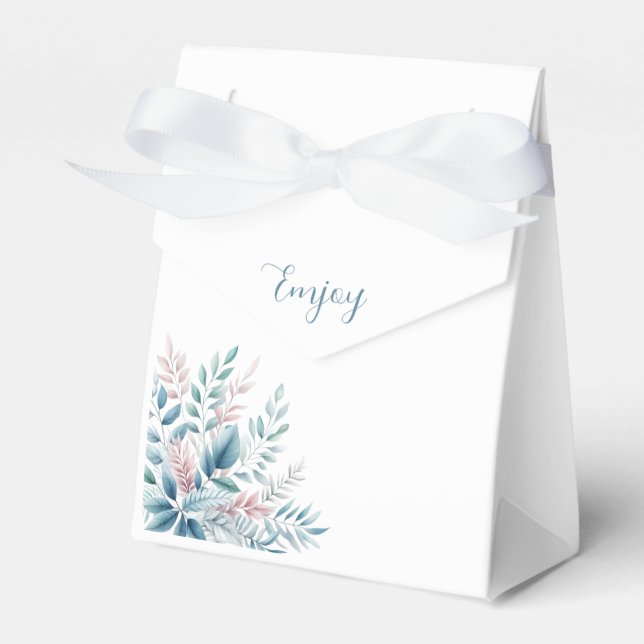 Pastel Botanical-Wedding- Favor Box (Front Side)