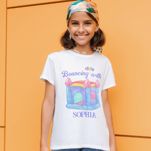 Pastel Bounce House Name T-Shirt