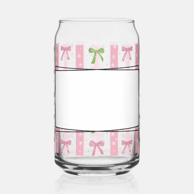 Pastel Bow Can Glass (Left)