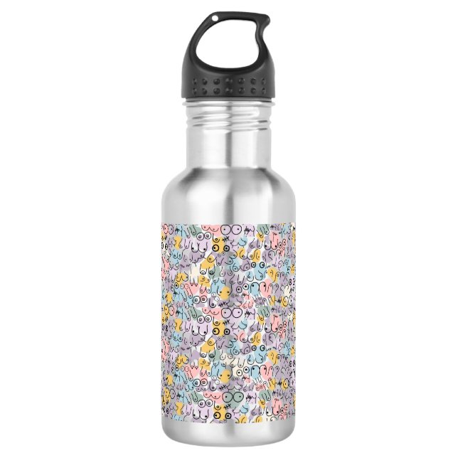 pastel breast pattern 710 ml water bottle (Front)