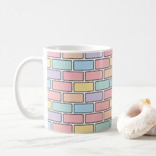 Pastel Brick Pattern Coffee Mug