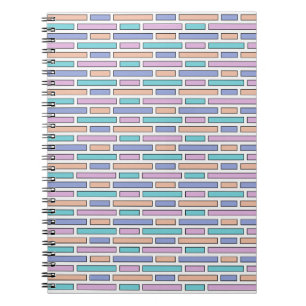 Pastel Bricks Mosaic  Notebook