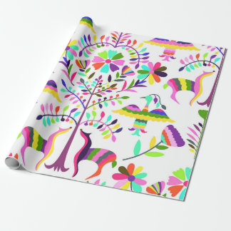 Pastel Brights Otomi Print Wrapping Paper