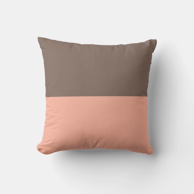 Pastel Brown and Pale Red Throw Pillow (Front)