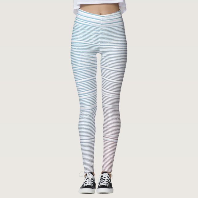 Pastel Brush Paint Textured Background Leggings (Front)