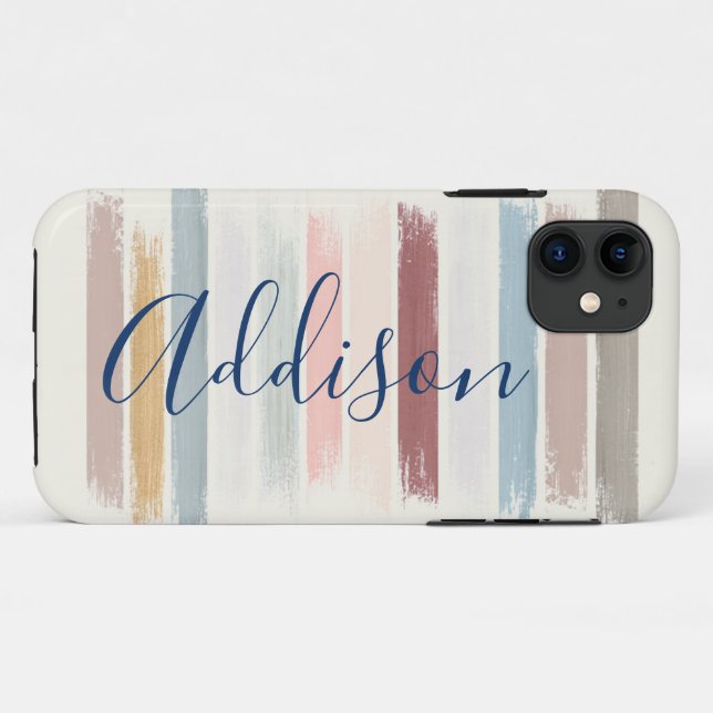 Pastel brush strokes personalized  Case-Mate iPhone case (Back (Horizontal))