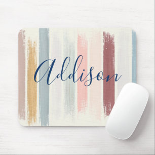 Pastel brush strokes personalized  mouse pad