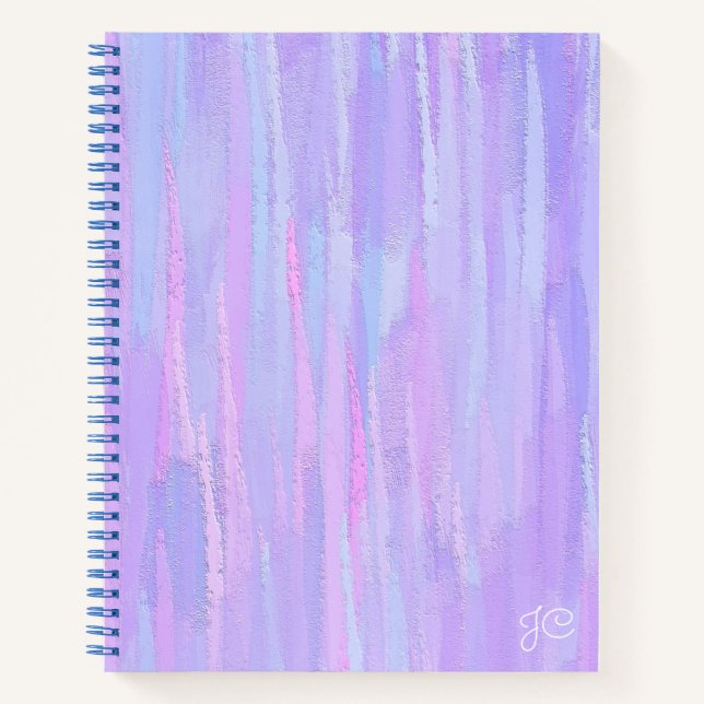 Pastel Brush Strokes Personalized Notebook (Front)
