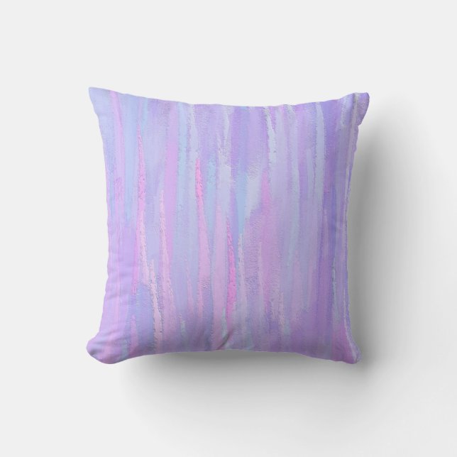 Pastel Brush Strokes Throw Pillow (Front)