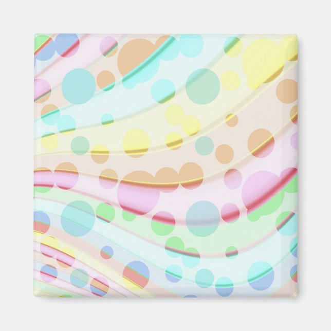 Pastel bubble swirl background magnet (Front)