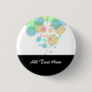 Pastel Bubbles Circles in Pastels 1 Inch Round Button