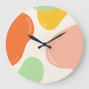 Pastel Bubbles Large Clock