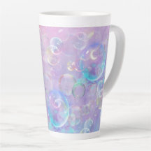 Pastel Bubbles on Lavender Latte Coffee Mug