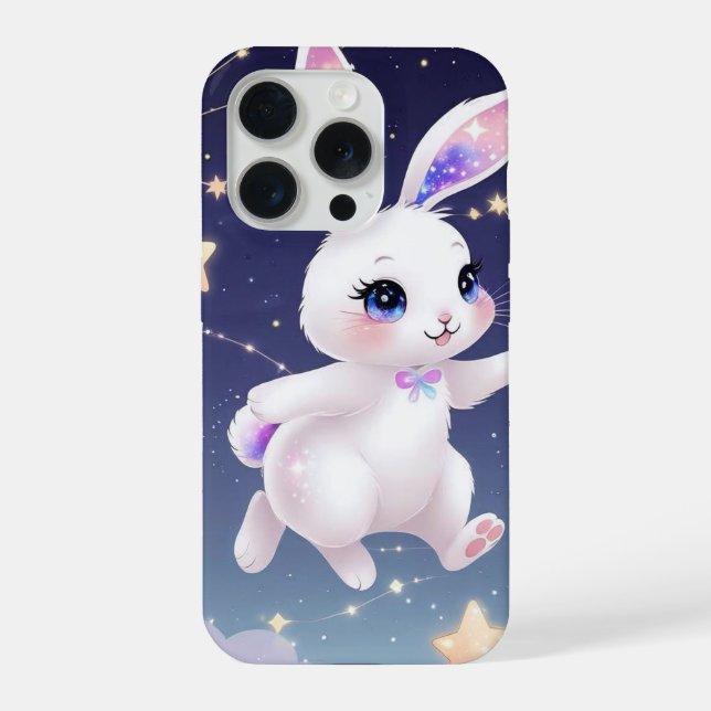Pastel Bunny Phone Case –Kawaii Star Rabbit iPhone (Back)
