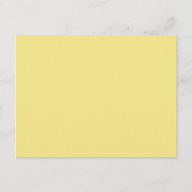 Pastel butter yellow background ready to customize postcard (Front)
