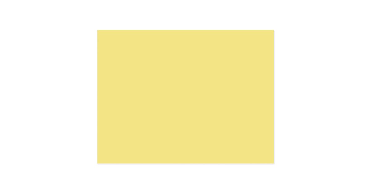 Pastel butter yellow background ready to customize postcard Zazzle.ca