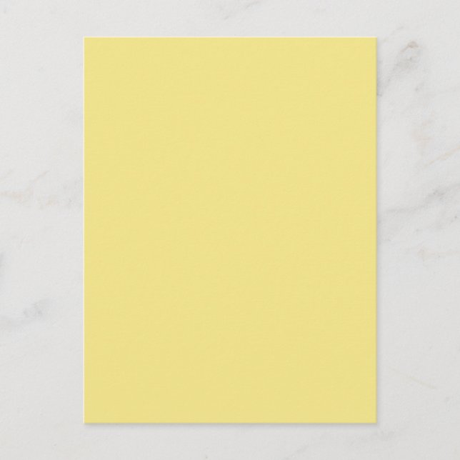 Pastel butter yellow background ready to customize postcard (Front)