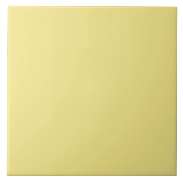 Pastel butter yellow background ready to customize tile (Front)