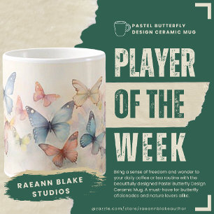Pastel Butterfly Design Ceramic Mug