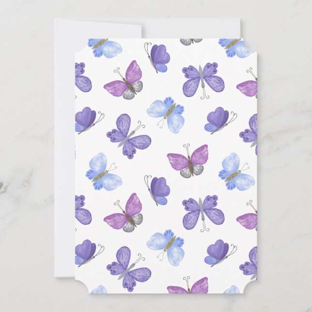Pastel Butterfly | Elegant and Whimsical Invitation (Front)