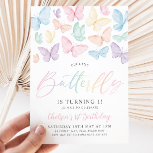 Princess Birthday Invitation Card Butterfly Custom Girl 1st -  Canada