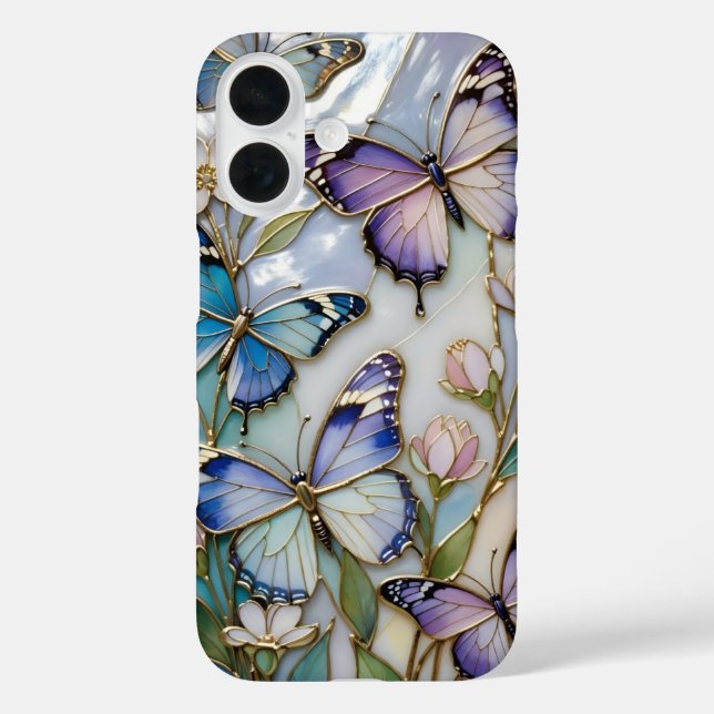 Pastel Butterfly iPhone Case Elegant Aesthetic (Back)