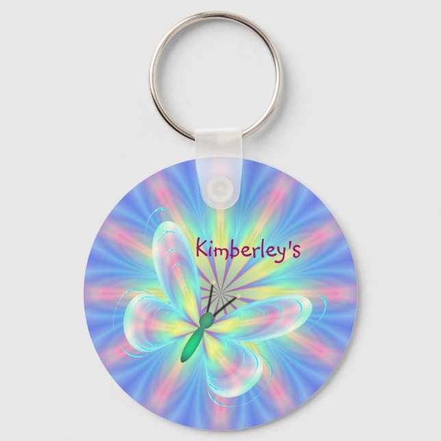 Pastel butterfly keychain (Front)