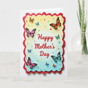 Pastel Butterfly Mothers Day Card