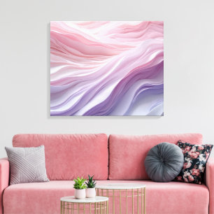 Pastel Calming Wave Pattern Canvas Print