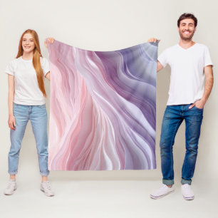 Pastel Calming Wave Pattern Fleece Blanket