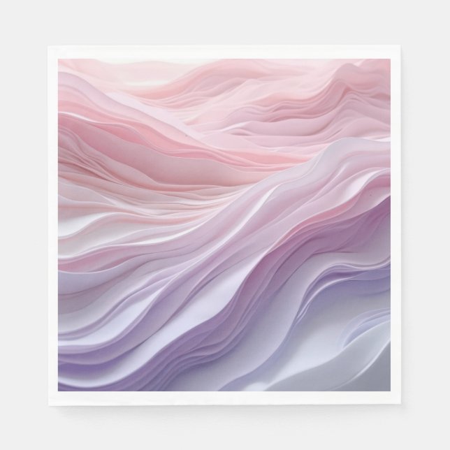 Pastel Calming Wave Pattern Napkin (Front)