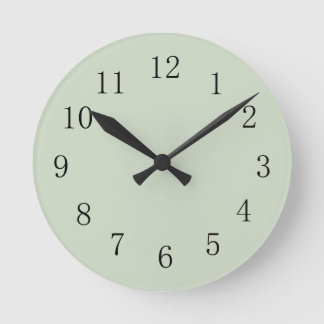Pastel Camo Green Round (Medium) Wall Clock