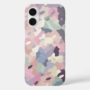 Pastel Camo Pattern iPhone 16 Case