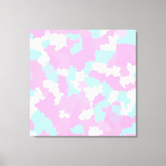 Pastel Camouflage Abstract Art Pattern  Canvas Print