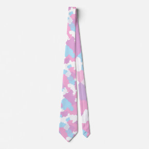 Pastel Camouflage Abstract Art Pattern  Tie