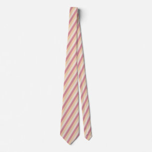 Pastel candy colours diagonal stripes pattern tie