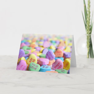 Pastel Candy Hearts Messages Funny Humour Valentin Holiday Card