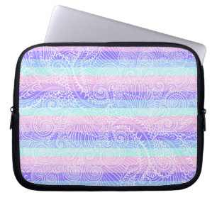 Pastel Candy Swirls Striped Soft Fantasy Pattern Laptop Sleeve