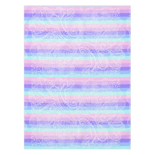 Pastel Candy Swirls Striped Soft Fantasy Pattern Tablecloth