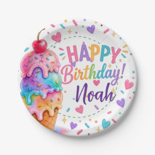 Pastel Candyland Birthday Paper Plates