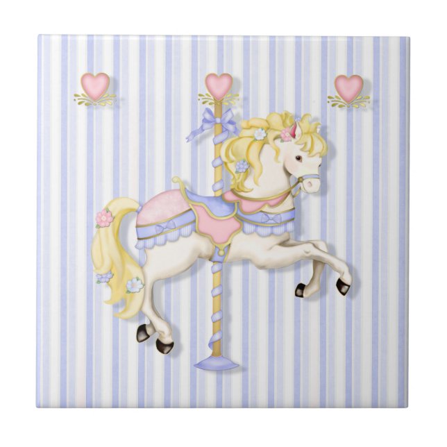 Pastel Carousel Pony Tile (Front)