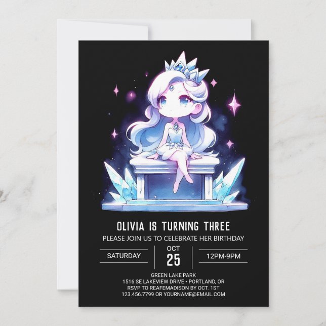 Pastel Castle Princess Birthday Invitation (Front)