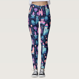 Pastel Castles Dreamy Fairy Tale Leggings