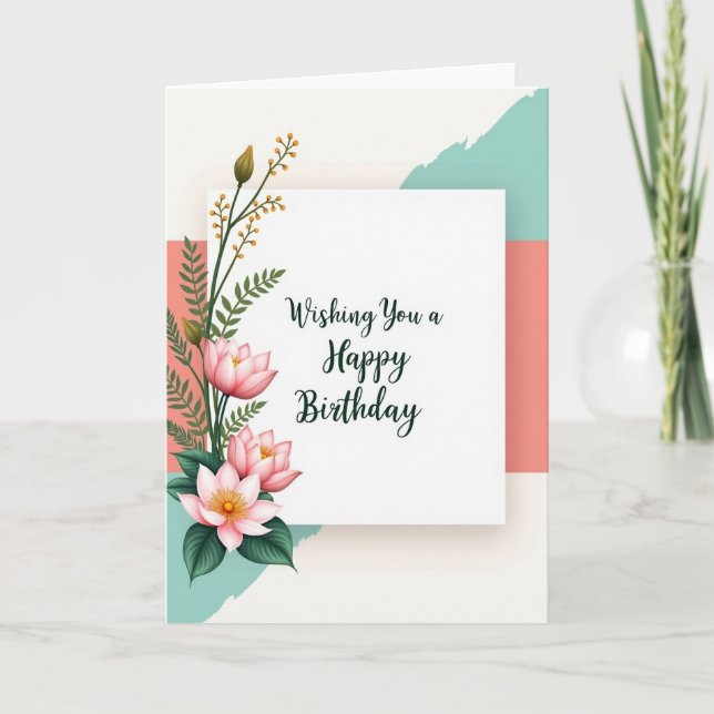 Pastel Celebration Birthday Card (Front)