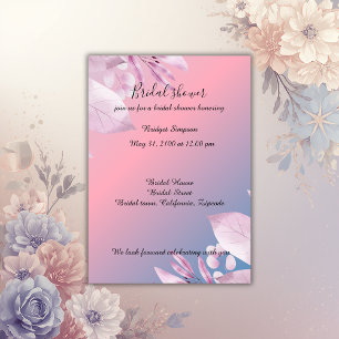 Pastel cerry fleurie douche nuptiale Invitation